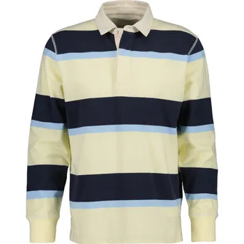 Pánské oblečení POLOKOŠILE GANT BLOCKED STRIPE RUGGER VANILLA YELLOW