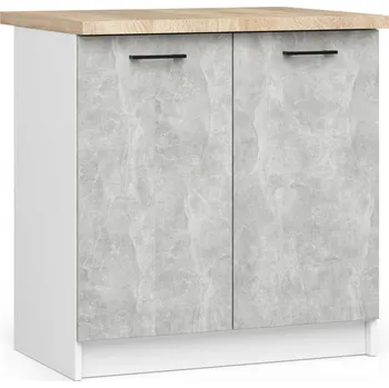 Kuchyňská skříňka Dolní kuchyňská skříňka 80 cm VERMINA - bílá / beton