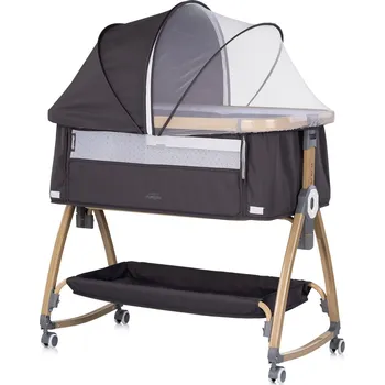 Dětská postýlka CHIPOLINO Postýlka Charisma 2v1 Charcoal,Wood