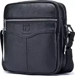 Bullcaptain pánská kožená messenger taška Haude Černá