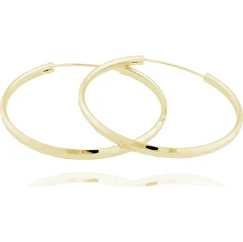 Náušnice Pozlacené stříbrné náušnice kruhy JVD SVLE0209XD5GO15 (průměr 15mm)