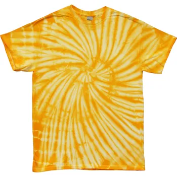 Pánské tričko Tričko unisex The Mountain batikované Hurricane - zlaté-žluté, XL