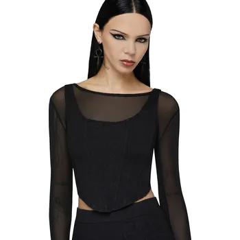 Korzet korzet dámský (top) KILLSTAR X MOTIONLESS IN WHITE - Lisbeth - Black