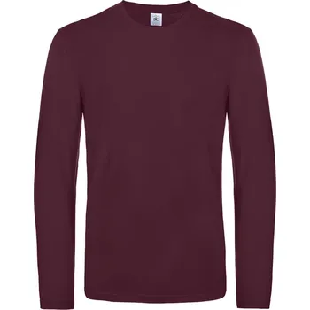 Pánské tričko Triko s dlouhým rukávem B&C LSL Ultra - burgundy, L