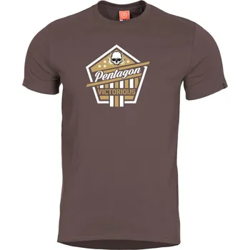 Pánské oblečení Tričko Pentagon Victorious - hnědé, XL