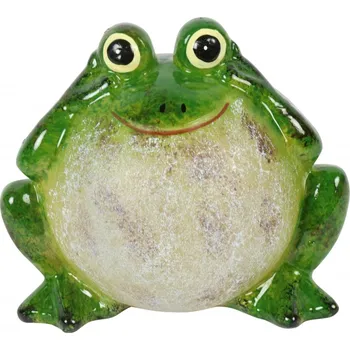 Zahradní dekorace Keramická žába L, 12 cm