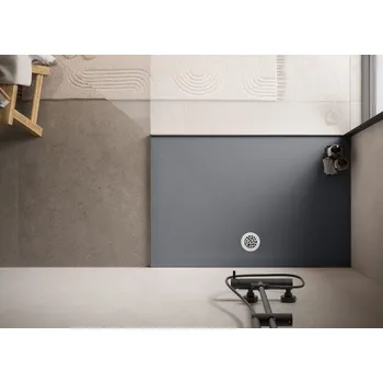 Sprchová vanička Air antracitově šedá - obdélníková sprchová vanička 160x90, Mineralite W37A16009017