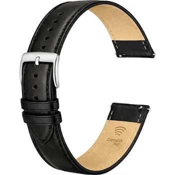 Příslušenství k chytrým hodinkám CARNEO PAY kožený 20mm black
