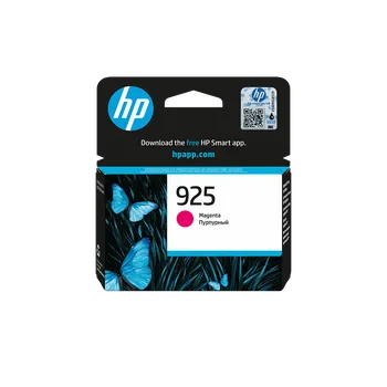 HP 925 (4K0V7PE) purpurová Inkoustová náplň, originální, pro HP OfficeJet Pro 8120e, 8135e, 8123, 8130, 400 stran, purpurová 4K0V7PE