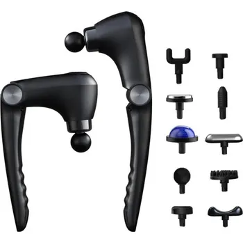 Masážní přístroj Masážní pistole s hřející a chladící funkcí, 9 rychlostních režimů, 10 masážních hlavic, rychlé USB nabíjení, ergonomický design