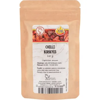 Koření Solomon Chilli Birdeyes papričky, 12 g