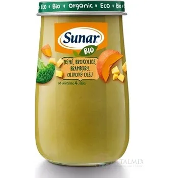 Dětská výživa Sunar BIO příkrm DÝNĚ, BROKOLICE, BRAMBORY (od ukonč. 4. měsíce) 190 g