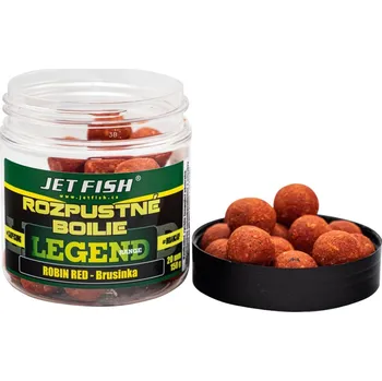 Boilies JET FISH Rozpustné boilies LR 20mm 150g - Robin red + A.C. Brusinka