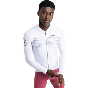 Pánské oblečení SIROKO Pánský cyklistický dres s dlouhým rukávem M2 Noise Bílá BÍLÁ