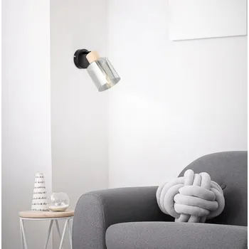 Bodové svítidlo Brilliant 99837/93 Nástěnné svítidlo WEALD kouřové sklo