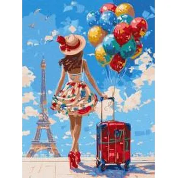 Set školních potřeb Malowanie po numerach - Pierwsza podróż 30x40cm