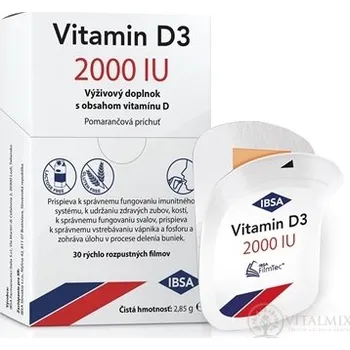 Doplněk stravy IBSA Vitamin D3 2000 IU flm oro příchuť pomeranč 30 ks