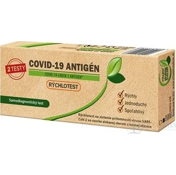 Diagnostický test VITAMIN STATION Rychlotest COVID-19 ANTIGEN CHEK-1 pro samotestování stěrem z nosní sliznice, 2 ks