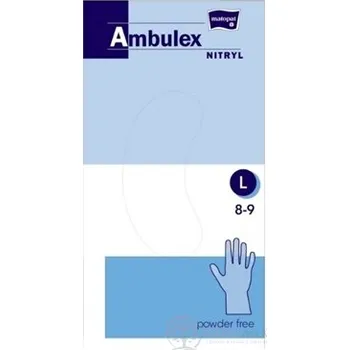 Pracovní rukavice Ambulex rukavice NITRYLOVÉ vel. L, modré, nesterilní, nepudrované, 100 ks