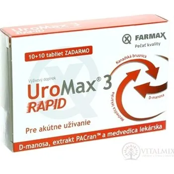 Přírodní produkt Farmax UroMax 3 Rapid tbl 10 + 10, 20 ks