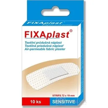 Náplast FIXAplast SENSITIVE náplast strip textilní prodyšná 72x19 mm, 10 ks