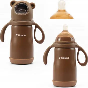 Kojenecká láhev Kidnort Paere 270 ml hnědá