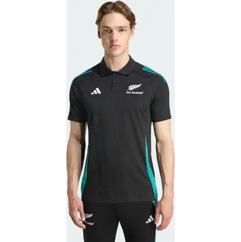 Pánské oblečení ADIDAS Tréninková polokošile All Blacks S MODRÁ|ČERNÁ