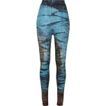 Ladies Cotton Tie Dye High Waist Leggings - black XL