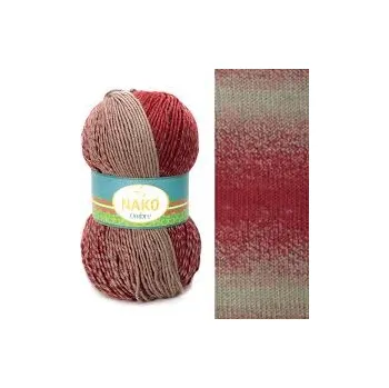 Příze Nako Ombre vínovobéžová
