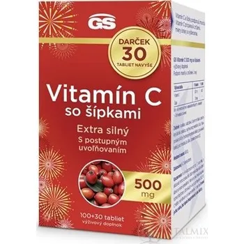 Přírodní produkt GS Vitamin C 500 mg se šipkami tbl (inov.2024) 100+30 (130 ks)
