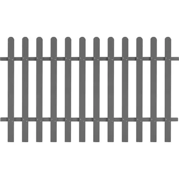 Plotovka vidaXL Laťkový plot WPC 200 x 120 cm [42825] Barva: Šedá