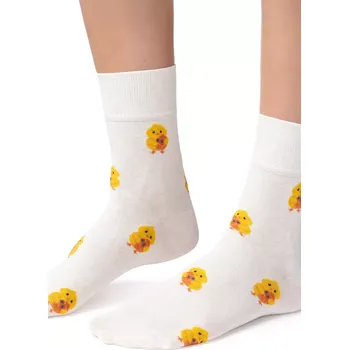 DÁMSKÉ VELIKONOČNÍ PONOŽKY 136 ecru 38-40