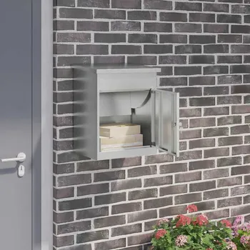 Poštovní schránka vidaXL Schránka na balíky Černá 47.5 x 38 x 59 cm Pozinkovaná ocel [874945]