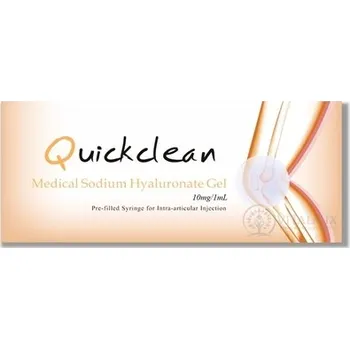 Diagnostický test Quickclean 10 mg/1 ml Gel s hyaluronátem sodným v předplněné injekční stříkačce, na náhradu synoviální tekutiny na klouby 1 ml