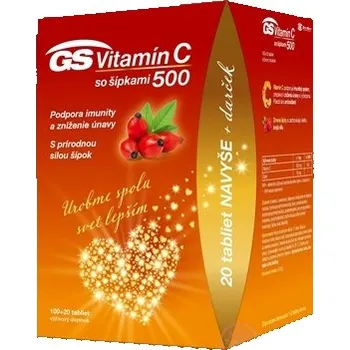 Přírodní produkt GS Vitamin C 500 se šipkami 2021 tbl 100+20 (120 ks)