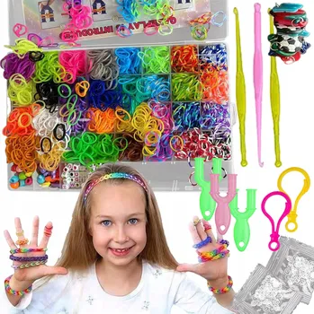 kreativní sada Sada gumiček na náramky Lewer 2500 kusů od 8 let