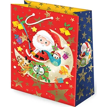 Dárková taška DÁRKOVÁ TAŠKA NA DÁRKY Mikuláš DÁRKOVÁ TAŠKA VÁNOČNÍ MĚSÍC 32x23 cm