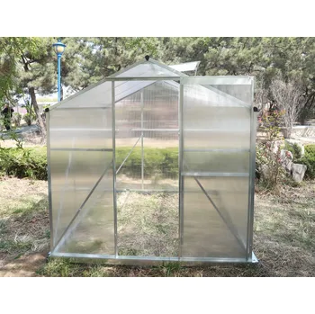 Skleník Skleník se základnou BestBerg BBGH-606S / 3,61 m² / 190 × 190 × 194 cm / stříbrná