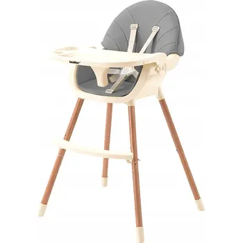 Dětská jídelní židlička 2 v 1 šedá