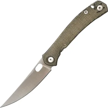 kapesní nůž Giant Mouse Ace Bleecker, Satin Elmax, Green Micarta GM-BLEECKER-GREEN-CANVAS-MICARTA