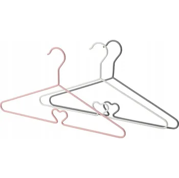 Věšák IKEA BARNDROM Dětský věšák, růžovo-bílý/šedý pro holčičku