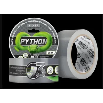 Izolační páska Vysokopevnostní páska PYTHON - 25 M Stříbrná