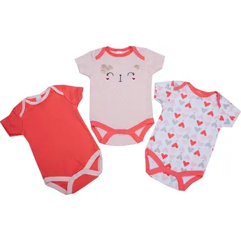 Kojenecký body Soft touch Kojenecké body dívčí oranžové 3 kusy Velikost: 68