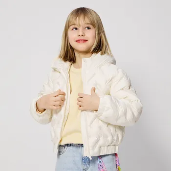 Reserved - Prošívaná bunda s kapucí - krémová - 422HR-01X - 422HR-01X-140