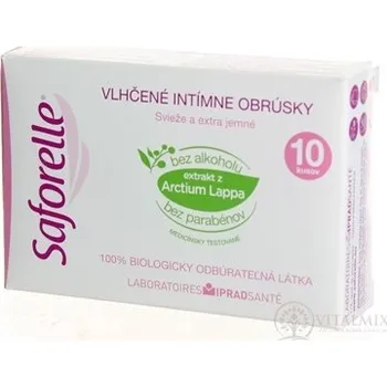 Intimní hygienický prostředek SAFORELLE ubrousky pro intimní hygienu 10 ks