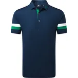 FOOTJOY Sleeve Stripe pánské tričko modro-zelené Velikost oblečení: M + Dárková krabička týček