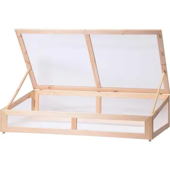 Vyvýšený záhon Dobar Dřevěný vyvýšený záhon se střechou 126 x 67 x 31,5 cm