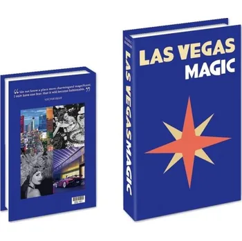 Falešná kniha s úložným prostorem, dekorativní, otevíratelná, Las Vegas Magic, úložný prostor v designu knihy, moderní dekorace