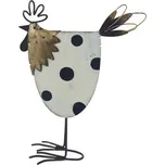 MOREX, s.r.o. Dekorace slepička bílá a zlatá 24,5 cm