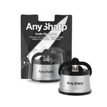 AnySharp Brousek na nože Premium s plastovým tělem v blistru, stříbrná ANYSHARPSILVER